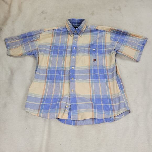 Wrangler Twenty X Shirt Mens Sz Large Long Sleeve Plaid Button Down Grunge Y2k - Picture 6 of 15